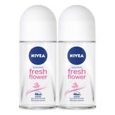 Nivea 2x50 ml Fresh Flower Kadın Deodorant Roll-On