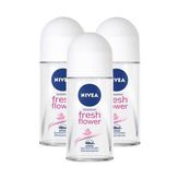 Nivea 3x50 ml Fresh Flower Kadın Deodorant Roll-On