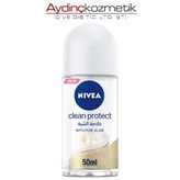 Nivea Clean Protect Kadın Roll-On 50 ml - 12 Adet