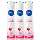 Nivea Fresh Cherry 3x150 ml Kadın Sprey Deodorant