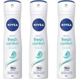 Nivea Fresh Comfort 3 x 150 ml Kadın Sprey Deodorant