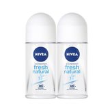 Nivea Fresh Natural 2x50 ml Kadın Deodorant Roll-On