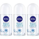 Nivea Fresh Natural 3x50 ml Kadın Roll-On