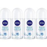 Nivea Fresh Natural 4x50 ml Kadın Roll-On