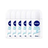 Nivea Fresh Natural Roll-On Kadın 6 x 50 ML