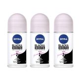 Nivea Invisible Black White Clear 3x50 ML Kadın Roll-On