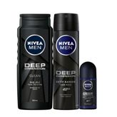Nivea Men Deep Dimension 500 ml Duş Jeli ve Men Deep Dimension 50 ml Erkek Roll On Deodorant