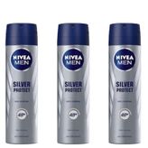 Nivea Silver Protect Erkek 3x150 ML Sprey Deodorant