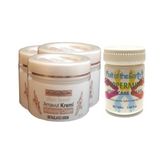 No7trend Three Brand 100 ml Arnavut Aklık Kremi 3 Adet + Foot Care Cream Cooling Peppermint 50ML Ayak Bakım Kremi Nane Ferahlığı ve Kokusu 1 Adet - 1Paket