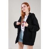 NOFILTER Siyah Iki Iplik Basic Oversize Hırka