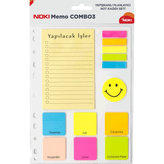 Noki 12703 Memo Combo 3 Yapışkan Not Kağıdı Seti