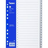 noki a4 seperatör 1-20 rakamlı plastik a4 59220 - Yok