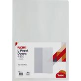 Noki L Tipi A4 Şeffaf 100'lü Poşet Dosya