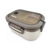 Noki Luxury Plastik Lunch Box Gri Beyaz