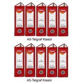 Noki Telgraf Plastik A5 Kırmızı 10 Adet Klasör