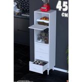 Nola 45 cm Üstü Kapaklı 3 Çekmeceli Çok Amaçlı Mutfak Kiler Banyo Erzak Depolama Dolabı 45x150x32 cm