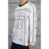 NOMARC Erkek Sweatshirt 77 NUMARA Gri Oversize
