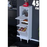 Nore 45 cm İki Kapaklı Tek Sepetli Çok Amaçlı Kiler Dolabı Mutfak Banyo Düzenleyici 45x150x32 cm
