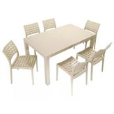 Norino Mandella Wood 90X150 Cafe Sandalye Masa Takımı Çölbeji
