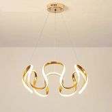 Normadia Modern Renkli Spor LED Avize, Örümcek Model 3, Gold Renk, Şık Tasarım - Seçenek 1 - Altın