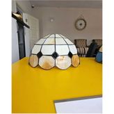 Normadia Şık Kahverengi Vitray Sarkıt Avize, 25CM (10") Ayarlanabilir Işıklandırma - Seçenek 1 - Ahşap - Ceviz