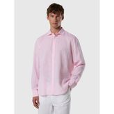 North Sails Regular Fit %100 Keten Uzun Kollu Erkek Geniş Yaka Gömlek - 2XL - Açık Pembe