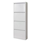 Northcity Kaser 9003 Beyaz 4Lu Kılıtlı Metal Ayakkabılık