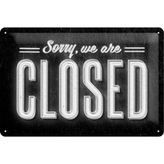 Nostalgic Art Closed Retro Metal Duvar Panosu