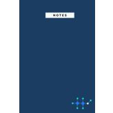 Notebook: Ethanol Alcohol Molecule Navy Lined 120 pages Hardback