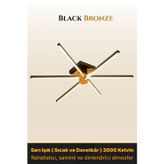 Nova 6 Bronz LED Tavan Avize – Kumandalı Dim Edilebilir – Aşağı Işık