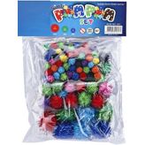 Nova Color Simli Ponpon 3 Boy Karışık Set