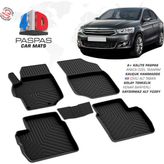 Nova Krom Citroen C-Elysee 4d Havuzlu Paspas 2013-2017 - Siyah