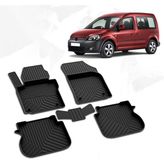 Nova Krom Vw Caddy 4d Havuzlu Paspas 2004-2019 - Siyah