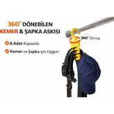 Novélune Askılık: 2 Adet 360° Dönebilen Kemer & Şapka Askısı | 6 Bölmeli Dolap Içi Düzenleyic