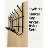 Novélune Askılık: 6 Kancalı Mat Siyah Kapı Arkası