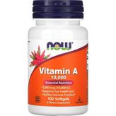 Now Vitamin A 10,000 - (100 Softjel ) - Aromasız