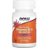 Now Vitamin D3 Max Potency 50000 Iu 50 Softgels - Aromasız