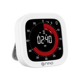 Npo Npt32b Analog Görünümlü Dijital Kronometre Pomodoro Motivasyon Saati Beyaz - siyah