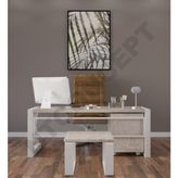 Ntconcept Pex Doğal Ahşap Üçlü Ofis ve Çalışma Odası Takımı - 85 x 160 cm
