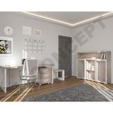Ntconcept Well Doğal Ahşap Dörtlü Ofis ve Çalışma Odası Takımı - 75 x 220 cm