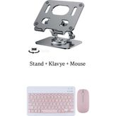 Nubia Red Magic Nova 11'' Uyumlu Stand Klavye ve Mouse Set - Pembe