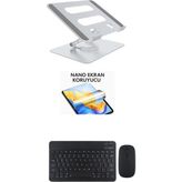 Nubia Red Magic Nova Uyumlu Stand Ekran Koruyucu Klavye Mouse Set - Siyah