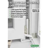 Nublado Beyaz 4 Adet Pvc Kapı ve Pencere Emniyet Stopperi - Rüzgarla Kapanmayı Önleyici, Çocuk & Evcil Hayvan Güvenlik Takozu (Çok Renkli Dayanıklı Stopper, 7x3.7cm) - 7 x 3,7 cm