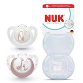 NUK First Choice 2'li Emzik, 0-6 ay,Penguen/Zürafa