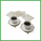 Nur store çanta 6 lı Dantel Kahve Sunumluğu 15x15 cm Asorti Desenli Türk Kahvesi Seti BEZOSS