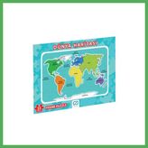 Nur store çanta Dünya Haritası Frame Puzzle 35 Parça BEZOSS