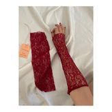Nurcanilirboutique Bordo dantel eldiven kolluk