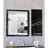 Nurcelant Aynalı Banyo Dolabı 80 cm Üst Modül Mdf Siyah
