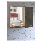 Nurcelant Aynalı Raflı Banyo Dolabı 60 cm Mdf Üst Modül