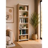 Nurmobilya Nur Mobilya Maya 5 Raflı Kitaplık (Arkalıklı Model) beyaz